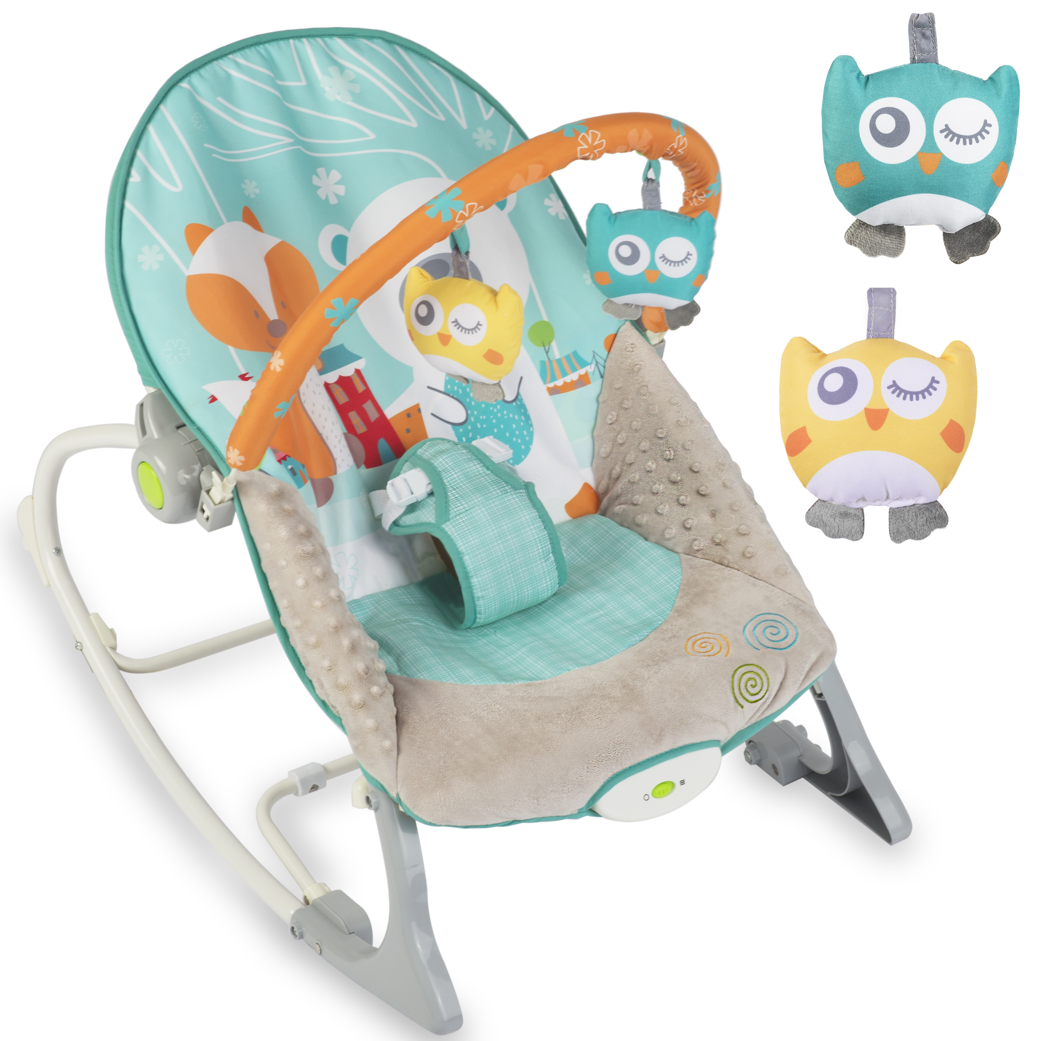 Babywippe Babyschaukel Schaukelsitz Musik Vibration mit Spielbogen bis 18 KG
