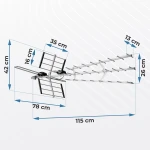 Antena zewnętrzna kierunkowa TV ultra HD 4K Berdsen BD-952