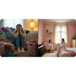 Bambusowy kosz na pranie bieliznę z pokrywą 100 l Massido