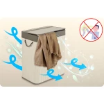 Bambusowy kosz na pranie bieliznę z pokrywą 100 l Massido