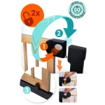 Barierka bramka zabezpieczająca czarna Nukido 718200