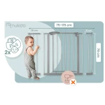 Barierka bramka zabezpieczająca szara Nukido 718301