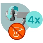 Barierka bramka zabezpieczająca szara Nukido 718301