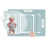 Barierka bramka zabezpieczająca biała Nukido 718000