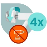 Barierka bramka zabezpieczająca biała Nukido 718000