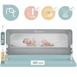 Barierka ochronna do łóżka zabezpieczająca bramka blokada 180 cm Nukido NK-228 szara