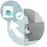 Barierka ochronna do łóżka zabezpieczająca bramka blokada 180 cm Nukido NK-228 szara