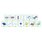 Basen ogrodowy panelowy całoroczny 305 x 122 cm 13w1 Bestawy 56566