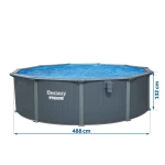 Basen ogrodowy panelowy całoroczny 488 x 132 cm 13w1 Bestawy 561CU