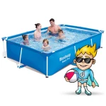 Basen ogrodowy stelażowy 259 x 170 x 61 cm zestaw 15w1 Bestway 56403