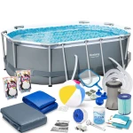 Basen ogrodowy stelażowy 300x200x84 17w1 Bestway 56617