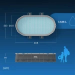 Basen ogrodowy stelażowy 305 x 200 x 84 cm 10w1 Bestway 5614A