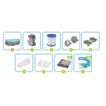 Basen ogrodowy stelażowy 305 x 200 x 84 cm 10w1 Bestway 5614A