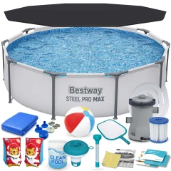 Basen ogrodowy stelażowy 305 x 76 cm 17w1 Bestway 56408