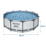 Basen ogrodowy stelażowy 366 x 100 cm 17w1 Bestway 56418