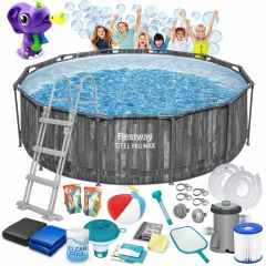 Basen ogrodowy stelażowy 366 x 100 cm 18w1 Bestway 5614X + maszynka do baniek GRATIS