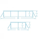 Basen ogrodowy stelażowy 400 x 211 x 81 cm 15w1 Bestway 56405