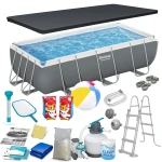 Basen ogrodowy stelażowy 404 x 201 x 100 cm 18w1 Bestway 56442 