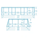 Basen ogrodowy stelażowy 427 x 250 x 100 cm 18w1 Bestway 56620
