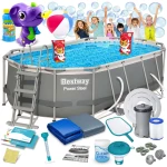 Basen ogrodowy stelażowy 427 x 250 x 100 cm 18w1 Bestway 56620
