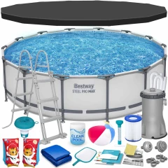 Basen ogrodowy stelażowy 427 x 107 cm 19w1 Bestway 56950