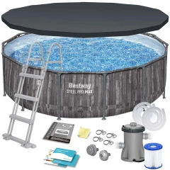 Basen ogrodowy stelażowy 427 x 107 cm 11w1 Bestway 5614Z