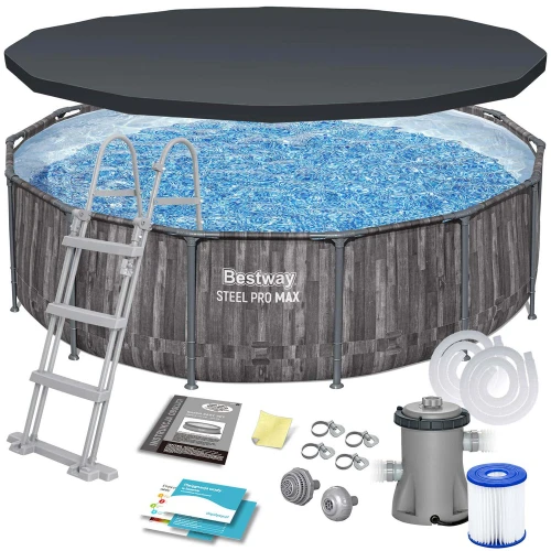 Basen ogrodowy stelażowy 427 x 107 cm 11w1 Bestway 5614Z