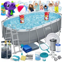 Basen ogrodowy stelażowy 427 x 250 x 100 cm 18w1 Bestway 56620