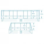 Basen ogrodowy stelażowy 488 x 305 x 107 cm 12w1 Bestway 56946