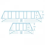Basen ogrodowy stelażowy 488 x 244 x 122 cm 18w1 Bestway 56671