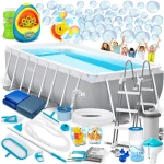 Basen ogrodowy stelażowy 488 x 244 x 107 cm 21w1 INTEX 26792 + maszynka do baniek GRATIS