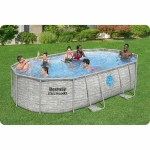 Basen ogrodowy stelażowy 488 x 305 x 107 cm 11w1 Bestway 56946