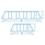Basen ogrodowy stelażowy 549 x 274 x 122 cm 17w1 Bestway 56710