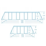 Basen ogrodowy stelażowy 549 x 274 x 122  cm12w1 Bestway 56716N