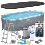 Basen ogrodowy stelażowy 549 x 274 x 122 cm 12w1 Bestway 56710
