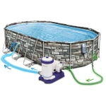 Basen ogrodowy stelażowy 610 x 366 x 122 cm 20w1 Bestway 56719 + hulajnoga GRATIS