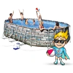 Basen ogrodowy stelażowy 610 x 366 x 122 cm 20w1 Bestway 56719 + hulajnoga GRATIS