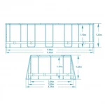Basen ogrodowy stelażowy 610 x 366 x 122 cm 20w1 Bestway 56719 + hulajnoga GRATIS