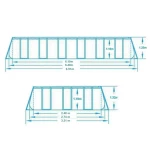 Basen ogrodowy stelażowy 640 x 274 x 132 cm 12w1 Bestway 5612B