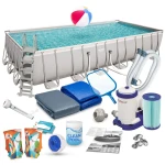 Basen ogrodowy stelażowy 732 x 366 x 132 cm 18w1 Bestway 56474