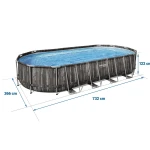 Basen ogrodowy stelażowy 732 x 366 x 122 cm 12w1 Bestway 5611T