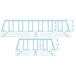 Basen ogrodowy stelażowy 732 x 366 x 132 cm 17w1 Bestway 56475