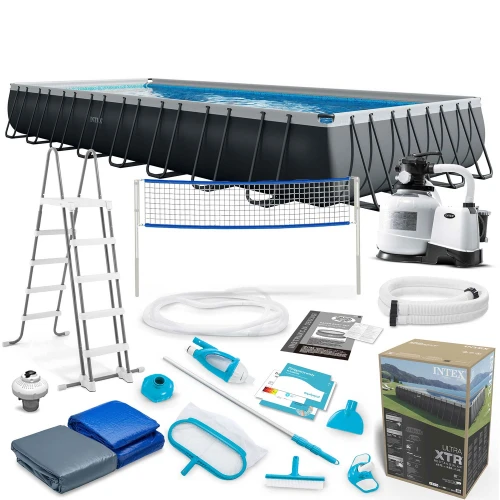 Basen ogrodowy stelażowy 975 x 488 x 132 cm 15w1 INTEX 26378