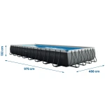 Basen ogrodowy stelażowy 975 x 488 x 132 cm 16w1 INTEX 26378