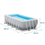 Basen ogrodowy stelażowy Prism Frame 488 x 244 x 107 cm 18w1 INTEX 26792