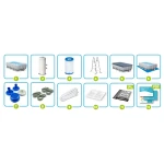 Basen ogrodowy stelażowy Prism Frame 488 x 244 x 107 cm 6w1 INTEX 26792