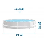 Basen ogrodowy stelażowy 549 x 122 cm 18w1 INTEX 26732