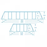 Basen stelażowy ogrodowy 488 x 244 x 122 cm 12w1 Bestway 56670