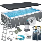 Basen stelażowy ogrodowy 488 x 244 x 122 cm 11w1 Bestway 56671N