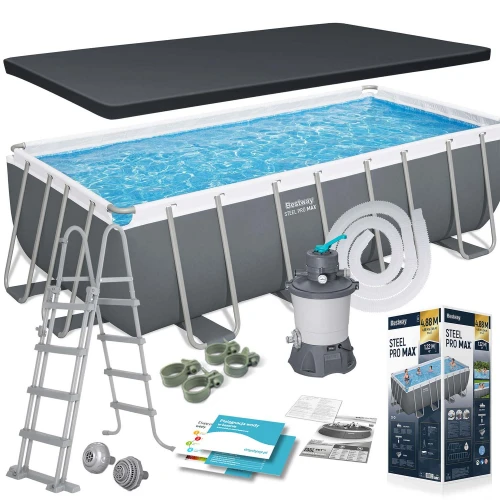 Basen stelażowy ogrodowy 488 x 244 x 122 cm 11w1 Bestway 56671N